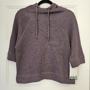 New Women's Pact Half Sleeve Purple Hoodie sz small